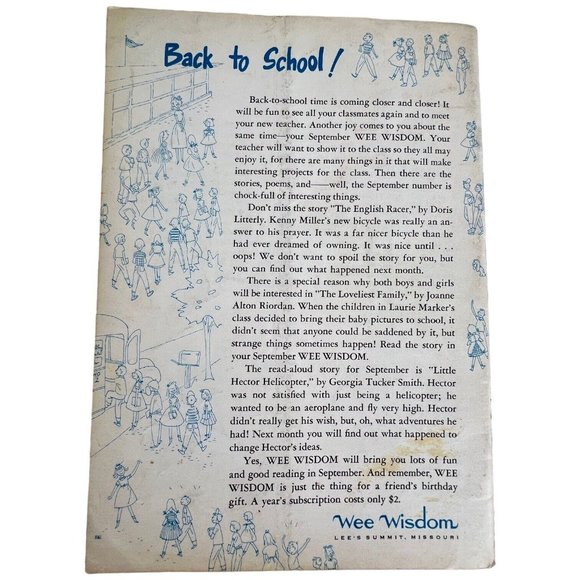 Vintage Wee Wisdom Childrens Magazine Lot Of 7  Issues 1950s 1960s 1970s - Picture 5 of 13